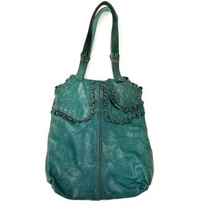Lucky Brand Hobo Teal Green Blue Italian Lamb Leather Y2K Boho Shoulder Bag